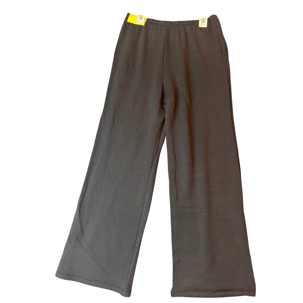 All In Motion Girls Wide Leg Pant Black Modal Extra Soft L 10/12 039-03-0365